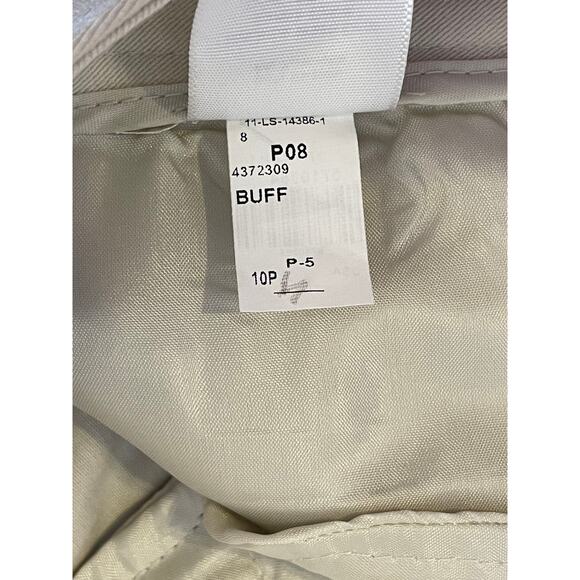 Talbots Women's 10 Petite Light Beige Curvy Dress Pants Stretch Cotton Spandex - Picture 6 of 9